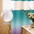 thumbnail image 1 of No Hook Shower Curtain with Built-in Rings - Turquoise Purple Gradient Washable Waterproof Fabric Bathroom Curtains for Hotel,Rentals, Stall 36 X 78 Inch , Abstract Watercolor, 1 of 8