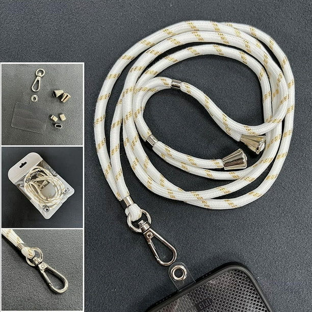 Adhesivo trasero para cordón de teléfono móvil, cordón japonés, cordón colgante oblicuo, ajustable, cuerda telescópica universal