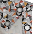 thumbnail image 4 of Ambesonne Geometric Grommet Curtain, Polygonal Modern Art, 50" x 120", Orange Black White, 4 of 6