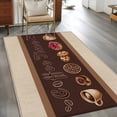 thumbnail image 2 of 3'x5' Rug for Living Room Bedroom, Vintage Coffee Time Washable Area Rugs Non-Slip Carpet Mats, Farmhouse Desserts Beige Burlap Indoor Low Pile Area Rug Runner for Kitchen, Mudroom, 2 of 8