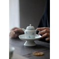 thumbnail image 2 of Chinese Single Pot Ceramic Hand-handled Tea Maker With Filter White Porcelain Hand-painted Orchid Teapot 120ml Kung Fu Tea Set, 2 of 10