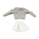 thumbnail image 1 of 1/12 Cabresco de la manga larga y falda de la falda del hombro del hombro para figuras de acción de 6 pulgadas Accesorios de ropa de muñeca BJD top gris, 1 of 8