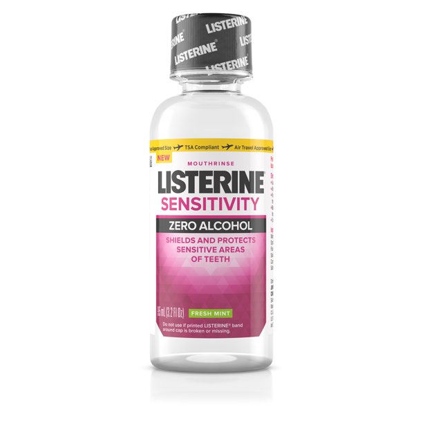 Listerine Sensitivity AlcoholFree Mouthwash in Fresh Mint, 3.2 fl. oz