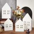 thumbnail image 4 of 4 piezas, 2 estilos, letrero de madera con forma de casa, color blanco, estilo rústico, ideal para bodas, fiestas y decoración del hogar., 4 of 6