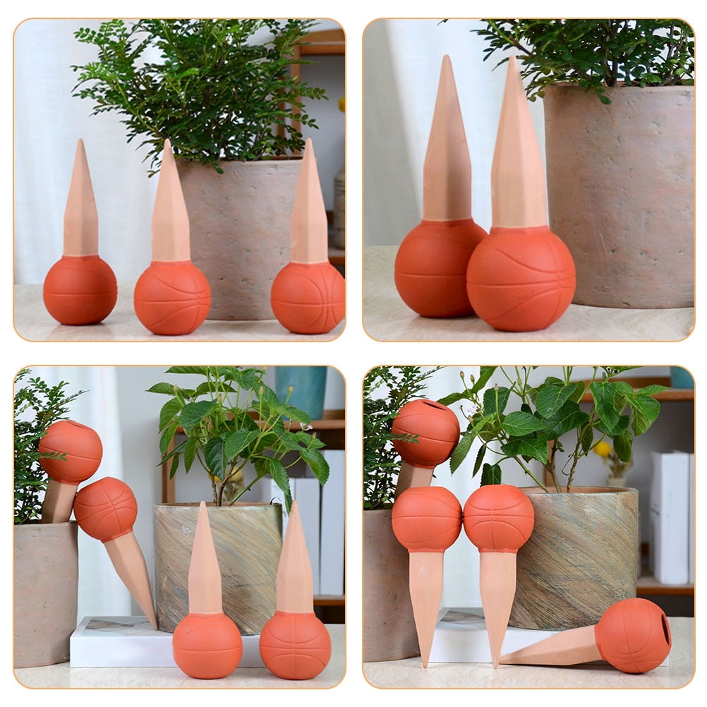 GOOHOCHY 4-Pack Self Watering Plant Stakes Automatic Indoor Garden Waterer for Vacation and Home Use