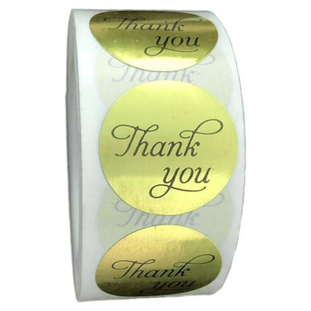 HOOWIFFY Self-Adhesive Label Stickers for Spice Jars Golden 2 Rolls 1000Pcs