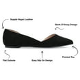 thumbnail image 5 of Journee Womens Ester Slip On Pointed Toe D'Orsay Flats, 5 of 10