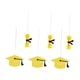 thumbnail image 1 of 6 piezas de decoraciones de graduación, decoración para fiestas, felicitaciones, graduación Amarillo, 1 of 7