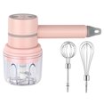 thumbnail image 4 of Batidora de mano eléctrica - Juego de batidor de huevos inalámbrico 3 en 1 para cocina (rosa) Sywqhk Libre de BPA, 4 of 8