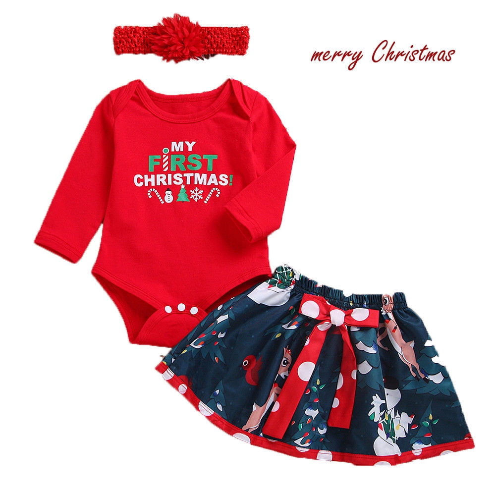 my first christmas baby outfit