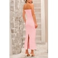 thumbnail image 3 of Vestido PRETTYGARDEN Maxi Rosa Sin Tirantes con Nudo Torcido Talle L, 3 of 8