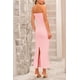 thumbnail image 3 of Vestido PRETTYGARDEN Strapless con Nudo Torcido Ajustado Maxi Rosa M, 3 of 8