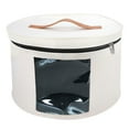 thumbnail image 2 of Caja para guardar sombreros, organizador de sombreros, para mujeres y hombres, para viajes, con tapas redondas. Blanco 43x26cm, 2 of 9