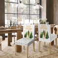 thumbnail image 4 of 4PCS Christmas Dining White Chair Covers, Christmas Pine Tree Stars Stretch Removable Washable Slipcover Chair Protector for Dining Room Home Decor, 4 of 6