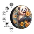 thumbnail image 4 of Salouo Elegant Cute Panda Sunflower Print Spare Tire Cover 14-17 inch Spare Tire Protector Universal Tough Tire Wheel Cover for Trailer SUV and Truck-17 inch, 4 of 6