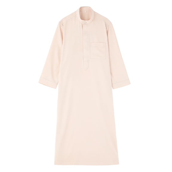 Mercatoo 𝐌uslim Thobe for Boys Long Sleeve 𝐈slamic Arabic Kaftan Button Robe Middle Eas𝐭 Prayer Dress Kids Ramadan Eid Outift