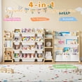 thumbnail image 4 of NEORIVER 4-in-1 Toy Storage Organizer for Kids – 12 Bins & 6 Shelves, Bookshelf and Toy Book Storage for Playroom, Bedroom, Nursery, 4 of 8