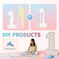 thumbnail image 2 of 4FT Marquee Numbers,DIY Light Up Numbers for 30th 40th 50th Birthday Decorations, Party Decorations,Anniversary Party Decor,Mosaic Number for Balloons Number 0,Pre-Cut Foam Board Kit, 2 of 5