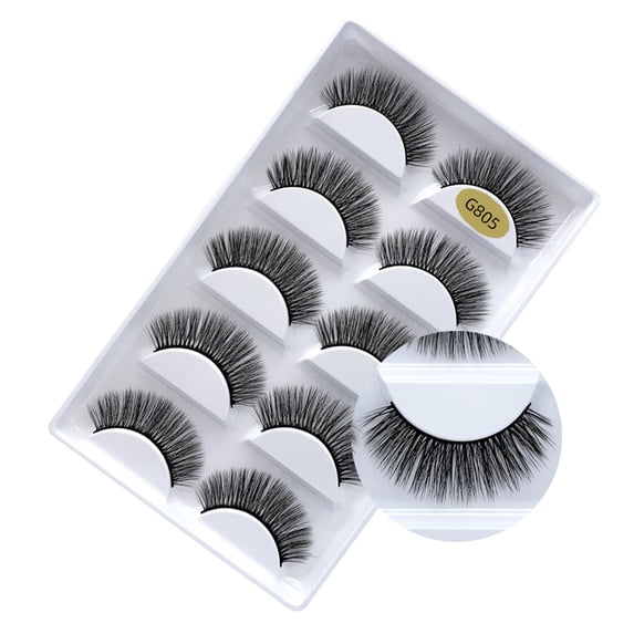 ZIYIMEI Faux Mink Lashes Handmade 3D Effect Multi-Layer Eyelashes, 2 Packs, 5 Pairs Each