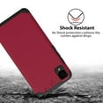 thumbnail image 3 of TJS for TCL 30 Z (T602DL) | TCL 30 LE Phone Case, with Tempered Glass Screen Protector, Dual Layer Shockproof Drop Protection Cover Impact Case for Alcatel TCL 30Z / TCL 30LE (Rose Red), 3 of 5