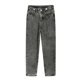 thumbnail image 4 of Gibobby Pantalones mujer invierno Vaqueros rectos de forro polar para mujer, cintura alta, sueltos, ajustables, gruesos, cálidos(GY1 CH), 4 of 4