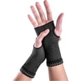 thumbnail image 1 of Wrist Supports 2 Pack , Wrist Brace Compression Sleeves for Carpal Tunnel and Wrist Pain Relief, Tendonitis, Arthritis(Black,Medium), 1 of 3
