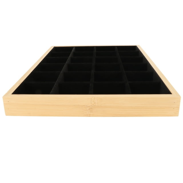 24 Grids Jewelry Organizer Tray Stackable Velvet Jewelry Trays Drawer Inserts Earring Organizer For Women Girls Jewelry Storage Display Case For Rings Earring Necklaces
