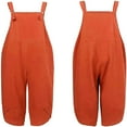 thumbnail image 3 of FNNMNNR Women Baggy Tulip Hem Loose Jumpsuits Overalls Square Neck Sleeveless Bib Pants with Pockets Plus Size, 3 of 6