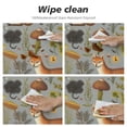 thumbnail image 4 of JEUXUS  Hare Squirrel Owl Flowers Mushrooms Round Tablecloth  Waterproof Table Cover Cloth for Dining Room Kitchen Party Picnic Home Decor, Black, One Size, 4 of 7