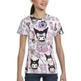 thumbnail image 2 of Sanrio Kuromi Kids T-Shirt 3d Printed Graphic T-Shirts Boys And Girls Short Sleeve Shirts For Youth Kids X-Small, 2 of 6