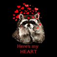thumbnail image 3 of CafePress - Here's My Heart Cute Raccoon Blowing Kisses Quote - Men's Dark Loose Fit Cotton Pajama Set, 3 of 7