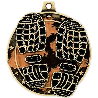 Mud Race Medals, 2" Gold Diecast Mud Race Medal Award 50 Pack