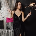 thumbnail image 6 of Kwuty Women Satin Evening Handbag Wedding Prom Clutch Purse Formal Cocktail Party Clutches Shoulder Bag with 2 Bag Chains, 6 of 9