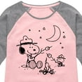 thumbnail image 3 of Peanuts - Snoopy Camping - Toddler And Youth Girls Raglan Graphic T-Shirt, 3 of 6