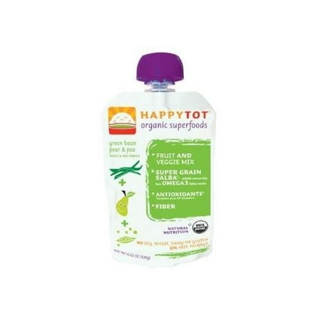 UPC 852697001279 product image for Happy Tot Toddler Food Organic Stage 4, Green Beans Pear and Pea, 4.22 oz Pouch | upcitemdb.com