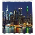 thumbnail image 3 of Ambesonne Scenery Shower Curtain, NYC Midtown Skyline, 69"Wx75"L, Royal Blue, 3 of 3