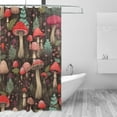 thumbnail image 2 of FREEAMG Colorful Mushrooms Shower Curtain Waterproof Washable Bathroom Shower Curtain Polyester Cloth Fabric Bathroom Decor Set with 12 Hooks, 60 x 72 inches, 2 of 6