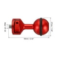 thumbnail image 2 of Uxcell 1" Ball Adapter with 1/4"20 Screw 360 Rotatable Camera Arm Tray Adapter for Underwater, Red, 2 of 5