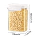 thumbnail image 2 of Contenedores de almacenamiento de cereales Organizador de despensa de plástico de grado alimentario con tapas herméticas - Botes transparentes reutilizables para cocina de cereales, arroz, alubias, 2 of 5