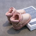 thumbnail image 3 of Eltusu Girls Snow Booties, Waterproof Windproof Warm No Slip Winter Boots Shoes Pink Size 1(Big Kids), 3 of 8
