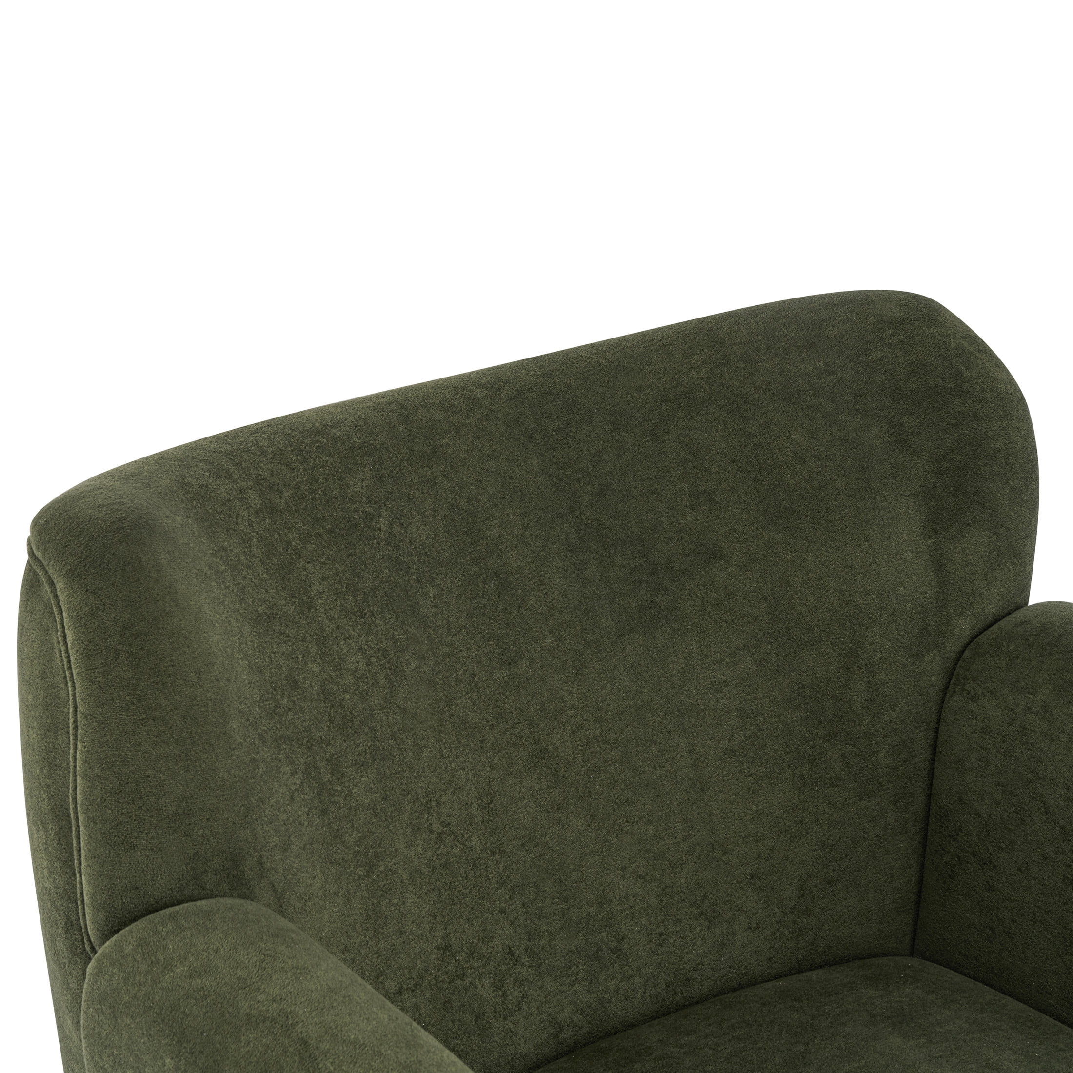 Christopher Knight Home Modern Accent Armchair with Velvet Upholstered, Solid Wood Legs, Olive Green