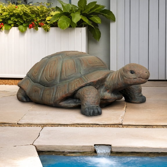 Garden Turtle Statue, Outdoor Concrete Tortoise Statue Decoration for Garden, Backyard, Patio, Pond and Lawn