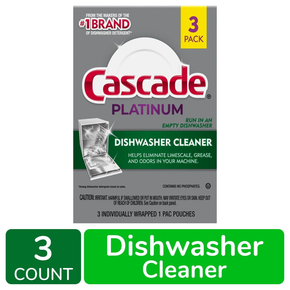 Cascade Platinum Dishwasher Cleaner 3 ct - 5 Pack