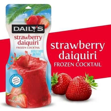 Daily's Strawberry Daiquiri Ready to Drink Frozen Cocktail, 10 fl oz Pouch