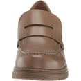 thumbnail image 2 of Cole Haan Camea Irish Coffee Leather Rounded Toe Slip On Block Heeled Loafers (Irish Coffee Leather, 8), 2 of 6