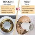 thumbnail image 4 of HOLKIRT Modern Light Fixture,Mid Century Semi Flush Mount Ceiling Light,Kitchen Light Fixtures Hallway Light Fixtures Ceiling,Brass Globe Ceiling Lig, 4 of 9