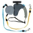 thumbnail image 3 of Pet DoubleHead Traction Rope One for Two Traction Dog DoubleEnded Leash with LED Light(Gray ), 3 of 14