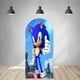 thumbnail image 3 of Arco de fondo azul de Sonics con doble cara de erizo para decoración de fiesta de cumpleaños de niños, fondo para fotografía de baby shower, utilería para estudio, 3 of 5