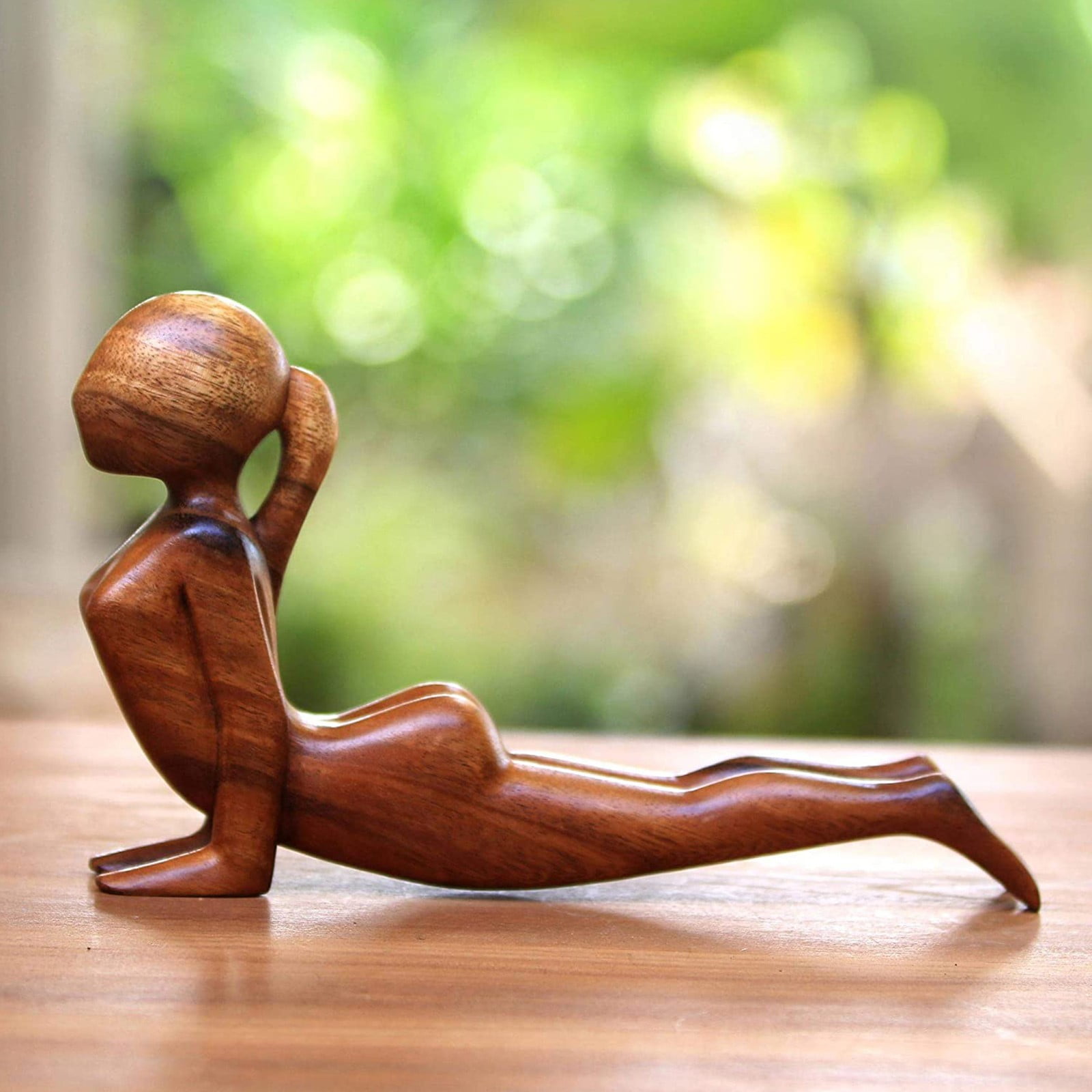 Home Decor Yoga Body Wood Carving Yoga Gymnastics Lovers Gift Yoga Wood Carving Decoration