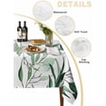 thumbnail image 2 of Green Eucalyptus Leaf Table Cloth 54x54 Inch Square, Watercolor Plant Farm Waterproof Tablecloth Washable Table Cover for Party Picnic Dinner Decor, 2 of 9